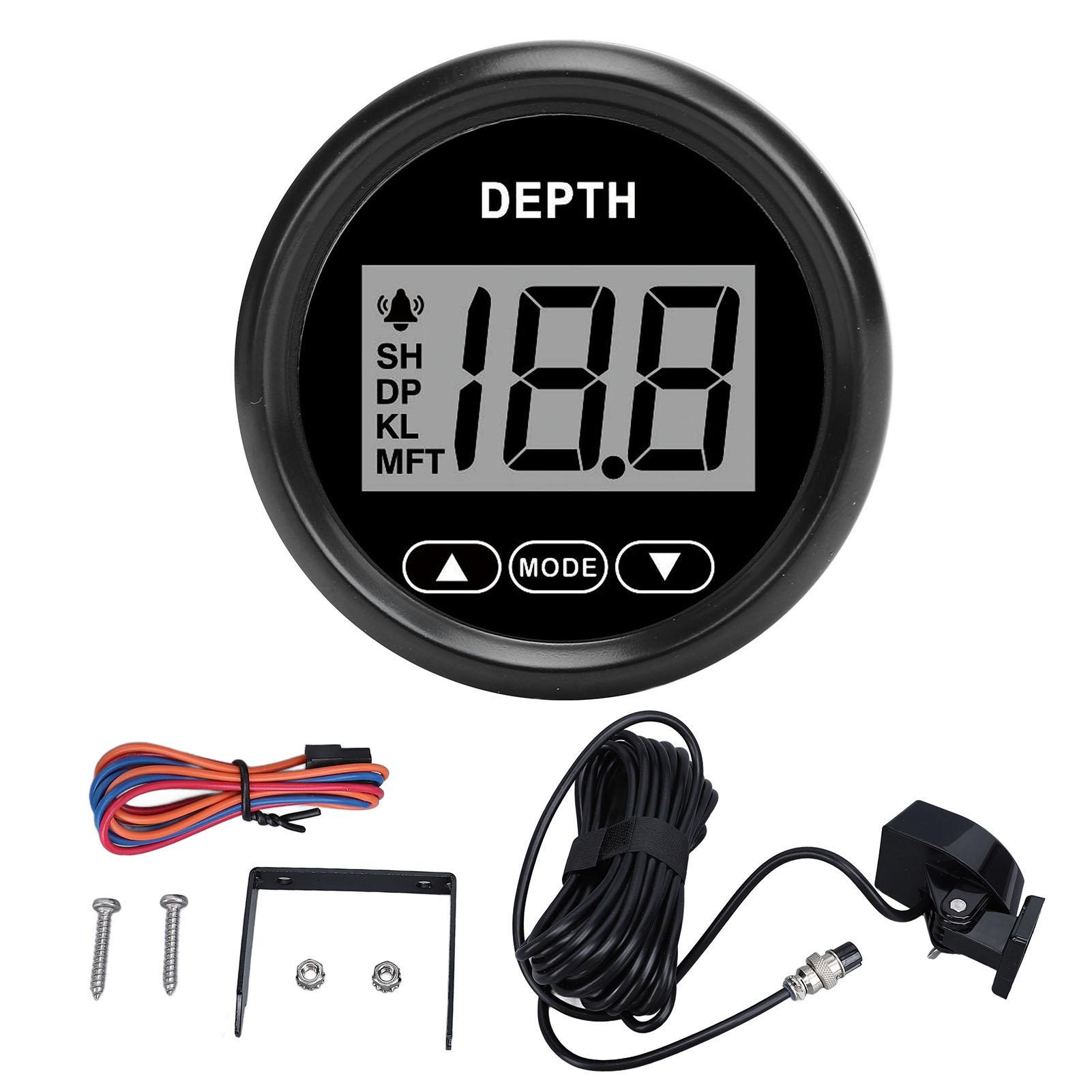 Boat Depth Gauge with Alarm LCD Digital Display 52mm 12V Waterproof 328.08ft Depth Indication for
Boat Depth Gauge with Alarm LCD Digital Display 52mm 12V Waterproof 328.08ft Depth Indication for