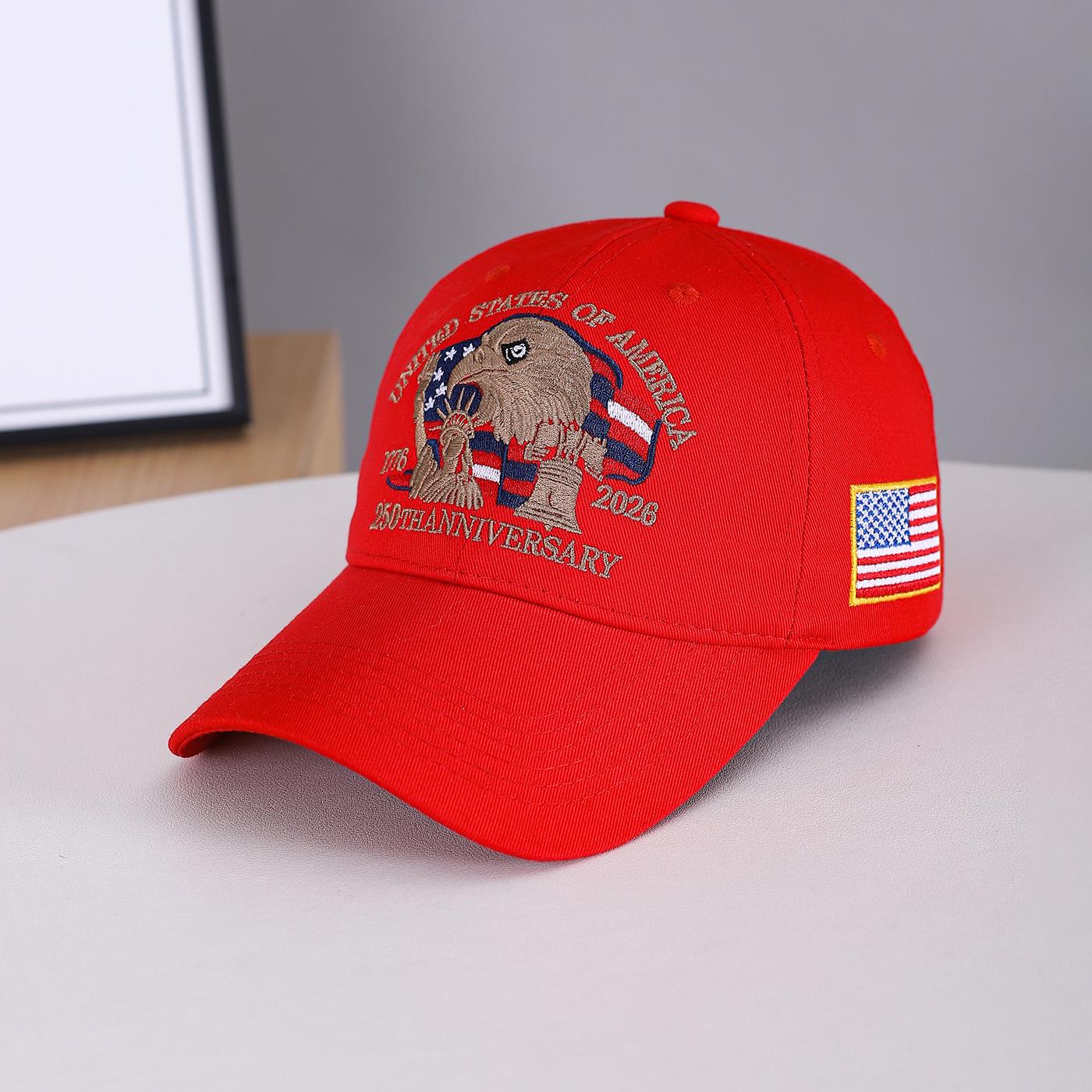 Embroidered national flag, eagle letter, American trendy style baseball cap, festival anniversary celebration, party gathering One Size
Embroidered national flag, eagle letter, American trendy style baseball cap, festival anniversary celebration, party gathering One Size