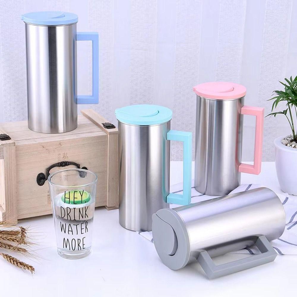 Flip Top Lids Metal Water Bottle Anti-scalding Handle Iced Tea Pitcher Cold Brew Coffee Maker Home сірий колір
Flip Top Lids Metal Water Bottle Anti-scalding Handle Iced Tea Pitcher Cold Brew Coffee Maker Home сірий колір