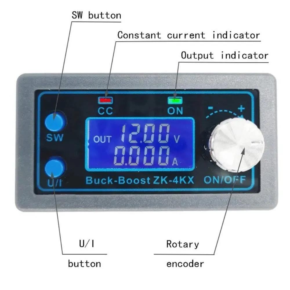 ZK-4KX DC DC Buck Boost Converter CC CV 0,5-30V 4A 5V 6V 12V 24V Модуль живлення Регульоване регульоване лабораторне джерело живлення
ZK-4KX DC DC Buck Boost Converter CC CV 0,5-30V 4A 5V 6V 12V 24V Модуль живлення Регульоване регульоване лабораторне джерело живлення