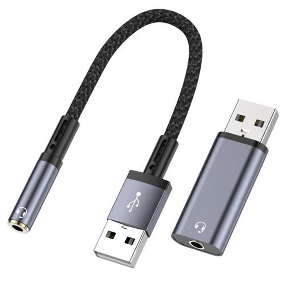Набір кабелю та адаптера USB (тато) до 3,5 мм (мама) AUX для передачі звуку, конвертер звукової карти Grey
Набір кабелю та адаптера USB (тато) до 3,5 мм (мама) AUX для передачі звуку, конвертер звукової карти Grey
