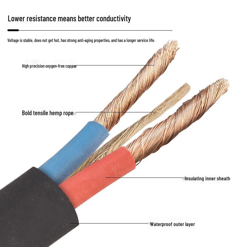 Pure Copper Outdoor Anti-Freeze Power Cord 2-Core, 6 1.5 2.5 4 Sq mm Sheathed Flexible Wire 1.5 mm² Pure Copper 10m
Pure Copper Outdoor Anti-Freeze Power Cord 2-Core, 6 1.5 2.5 4 Sq mm Sheathed Flexible Wire 1.5 mm² Pure Copper 10m