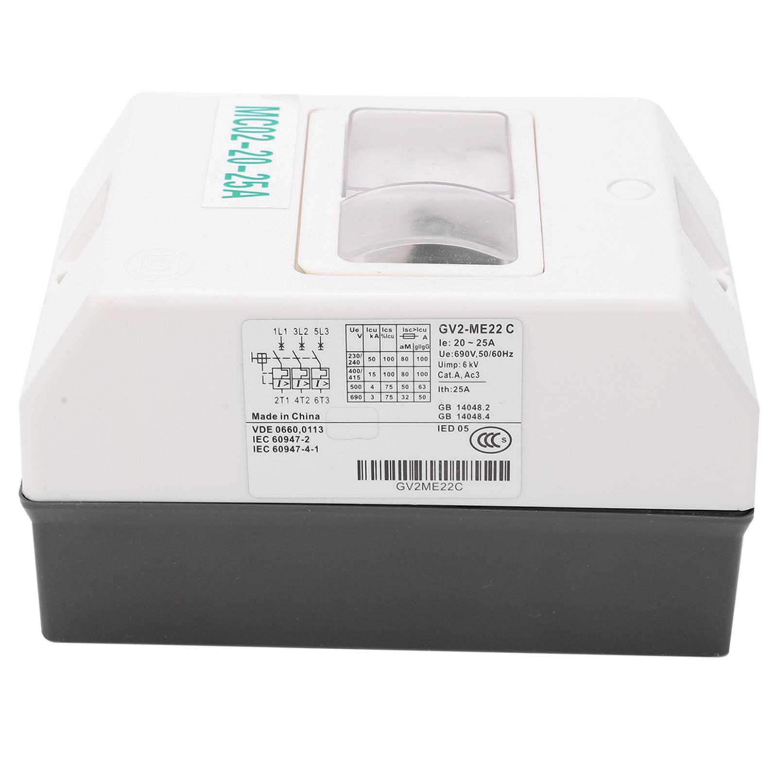 Motor Protection Switch Circuit Breaker Waterproof Protector Replacement MC022025A 220V380V
Motor Protection Switch Circuit Breaker Waterproof Protector Replacement MC022025A 220V380V