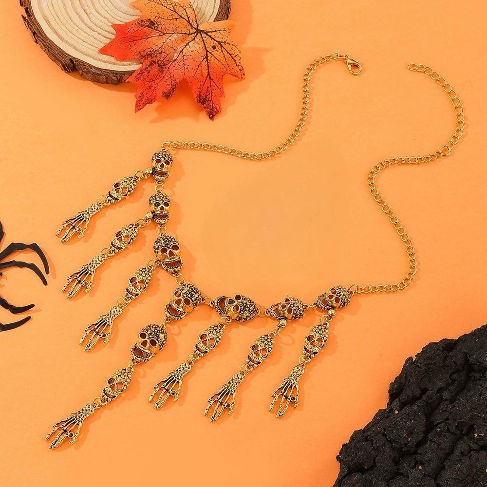 Halloween Jewelry Punk Retro Skull Ghost Hand Tassel Necklace Earrings Women s Party Accessories
Halloween Jewelry Punk Retro Skull Ghost Hand Tassel Necklace Earrings Women s Party Accessories