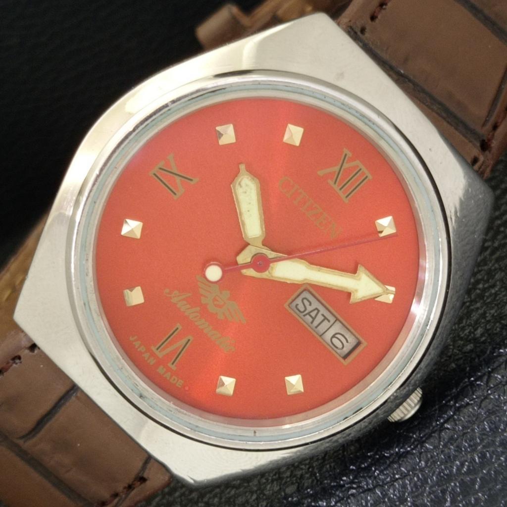 JAPAN MENS VINTAGE CITIZEN AUTOMATIC 8200 RED COLOR DIAL WATCH a500259-2 R151b-a500259
JAPAN MENS VINTAGE CITIZEN AUTOMATIC 8200 RED COLOR DIAL WATCH a500259-2 R151b-a500259