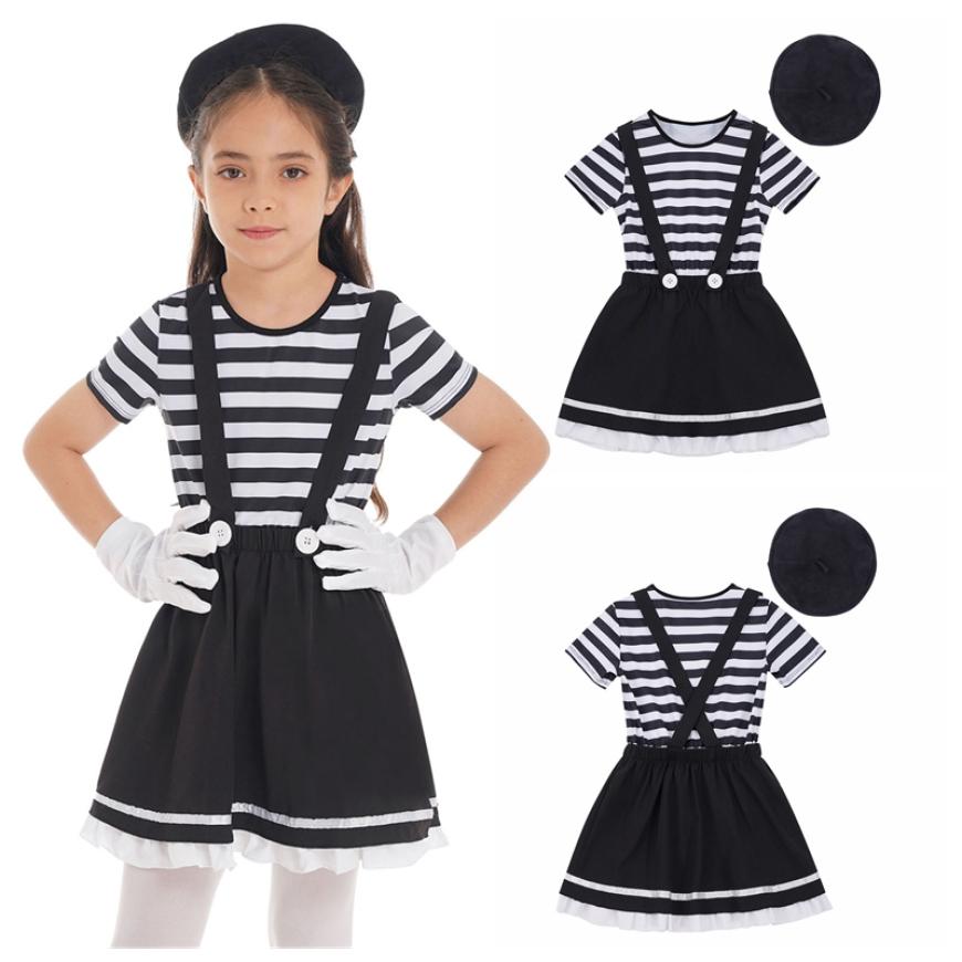 Хэллоуин Костюм Мима Косплей Детский Девочки Платье на Подтяжках с Принтом Полоски со Шляпой и Перчатками 3-4 Years
Хэллоуин Костюм Мима Косплей Детский Девочки Платье на Подтяжках с Принтом Полоски со Шляпой и Перчатками 3-4 Years