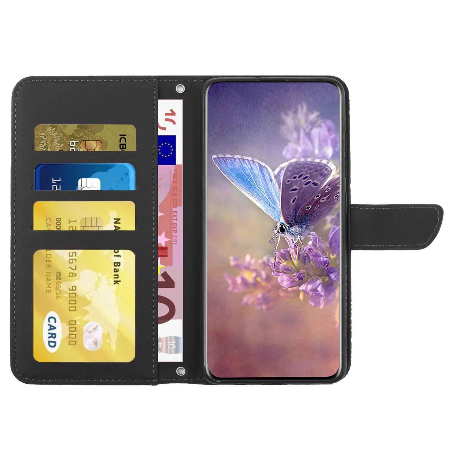 For iPhone 14 Pro 6.1 inch Imprinting Butterfly Flowers Phone Case PU Leather Inner TPU Wallet Stand Cover with Shoulder Strap Black
For iPhone 14 Pro 6.1 inch Imprinting Butterfly Flowers Phone Case PU Leather Inner TPU Wallet Stand Cover with Shoulder Strap Black