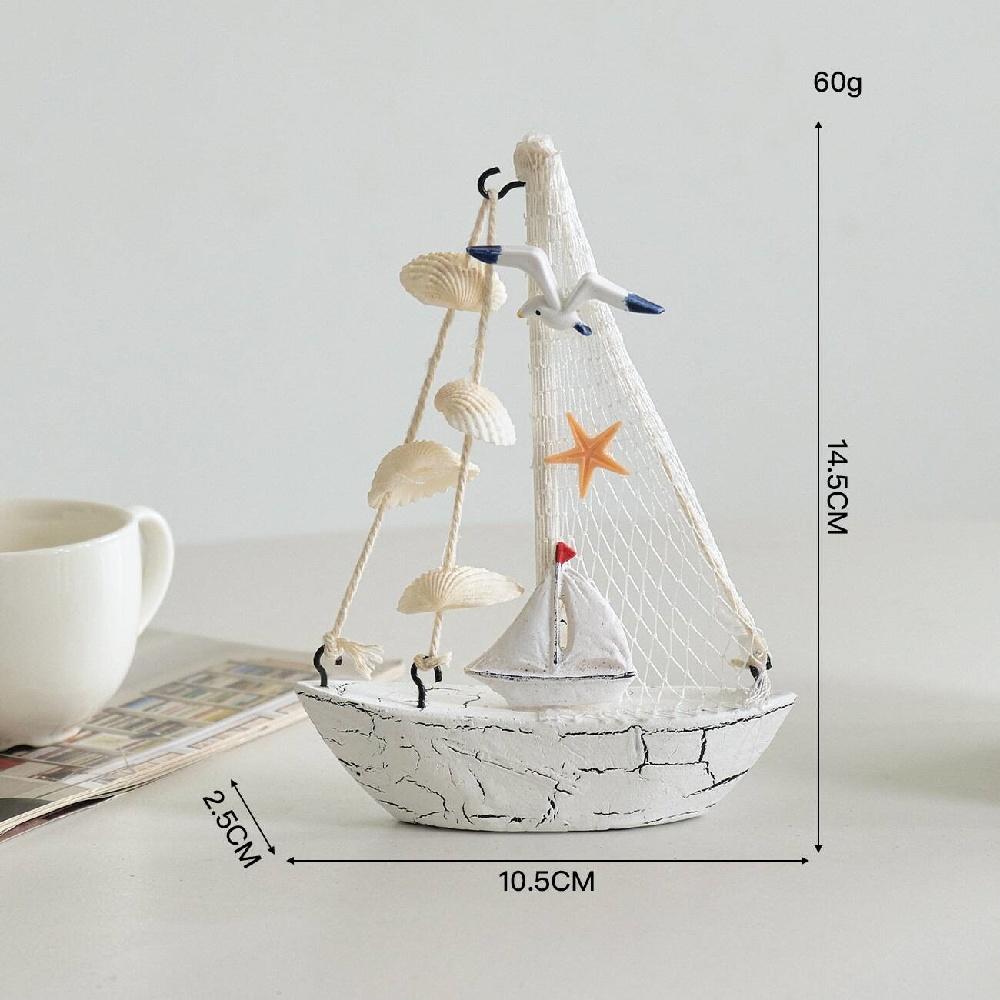 Handcrafted Wooden Sailboat – Mediterranean Coastal Decor With Starfish, Seagull, Fishing Net Sails – 2 Styles – Unique Gift A
Handcrafted Wooden Sailboat – Mediterranean Coastal Decor With Starfish, Seagull, Fishing Net Sails – 2 Styles – Unique Gift A