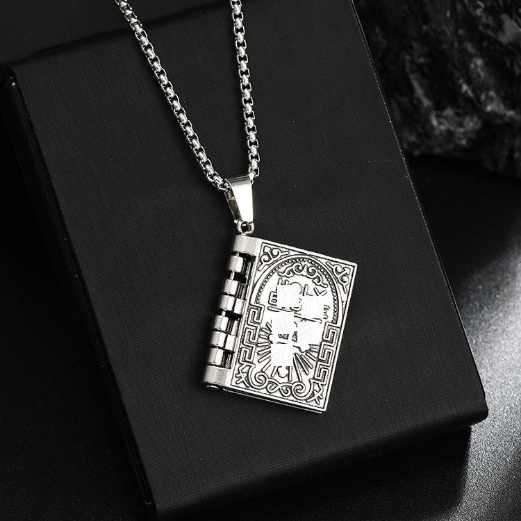 2026 Flip-Page Retro Book Pendant Necklace - Unisex Hip Hop Stainless Steel
2026 Flip-Page Retro Book Pendant Necklace - Unisex Hip Hop Stainless Steel
