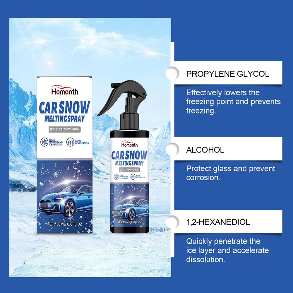 Defrosting Spray Car Windshield De-Icer Winter Snow Melting Antifreeze Liquid Quick De Icing For Car Window Fridges/Freezer 100ml
Defrosting Spray Car Windshield De-Icer Winter Snow Melting Antifreeze Liquid Quick De Icing For Car Window Fridges/Freezer 100ml