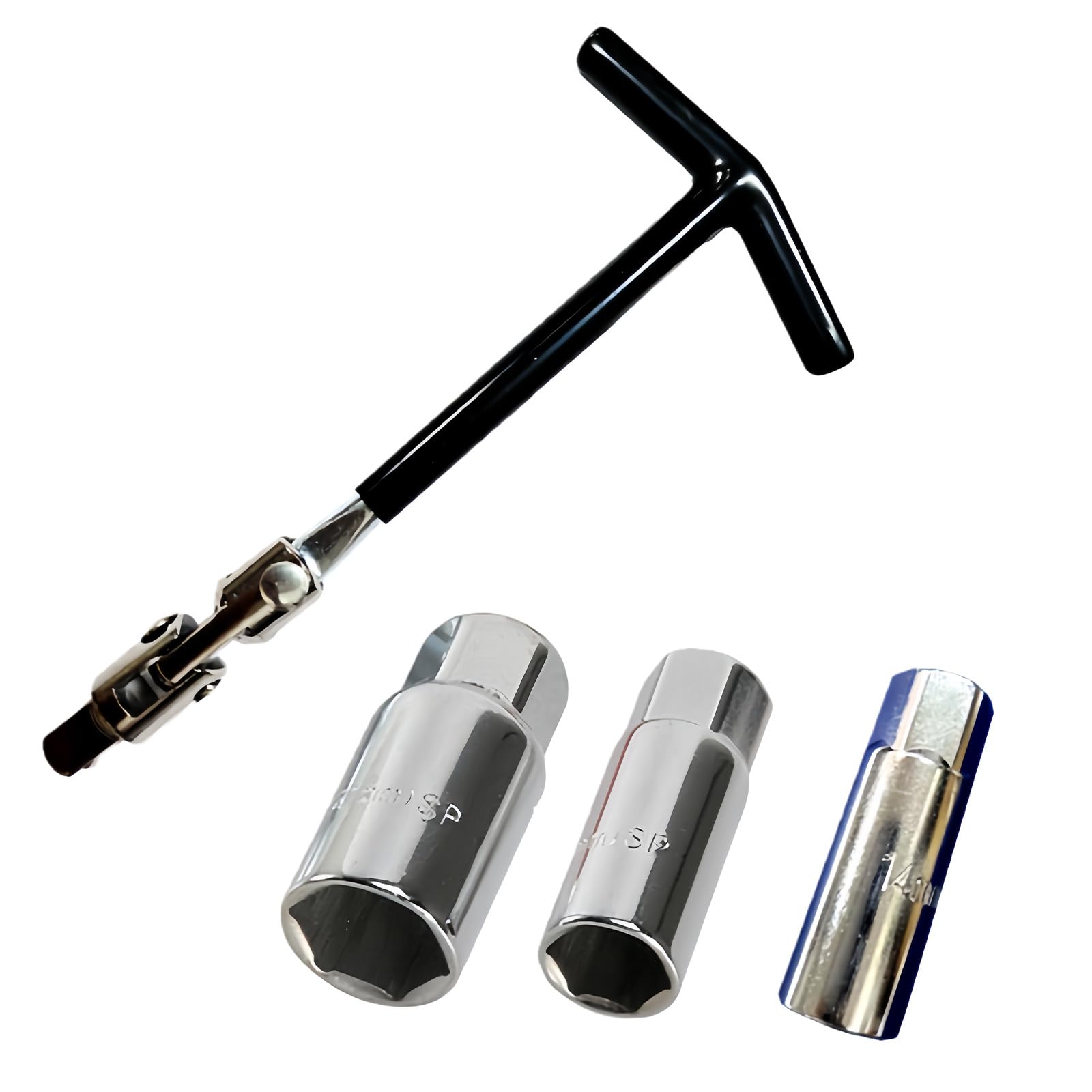 Spark Plug Wrench and Socket Set with for and Lawn maintenance tool for working in tight (4 pieces) T-Handle, 16mm, 18mm, 21mm, Cars, Motorcycles,
Spark Plug Wrench and Socket Set with for and Lawn maintenance tool for working in tight (4 pieces) T-Handle, 16mm, 18mm, 21mm, Cars, Motorcycles,