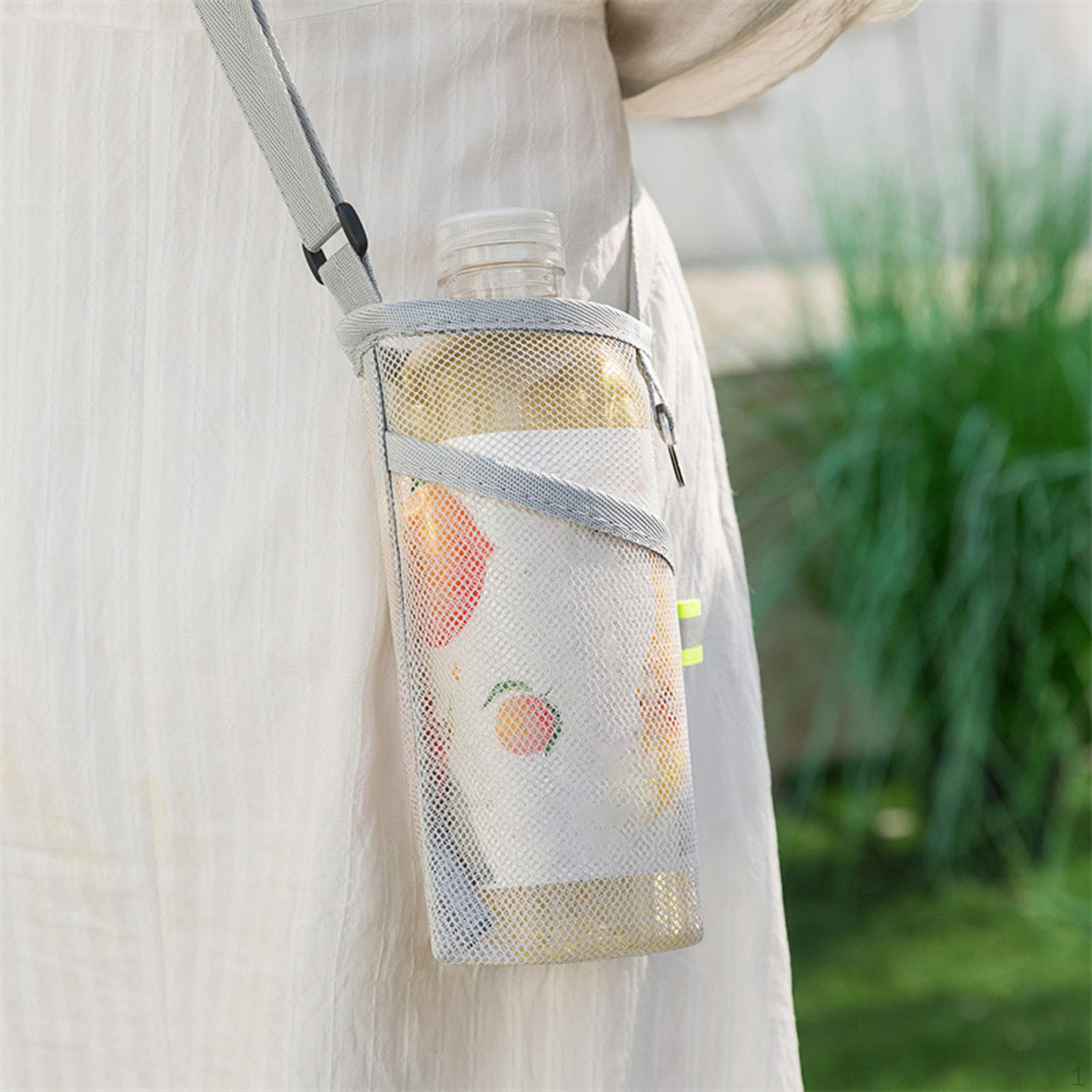 Сетчатый мешок-держатель для бутылки с водой с ремешком, легкий регулируемый плечевой чехол серый
Сетчатый мешок-держатель для бутылки с водой с ремешком, легкий регулируемый плечевой чехол серый