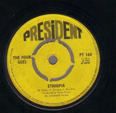 7inch Record FOUR GEES Ethiopia PT160 President Recor 1967 UK Reggae Ska Dub Used
7inch Record FOUR GEES Ethiopia PT160 President Recor 1967 UK Reggae Ska Dub Used