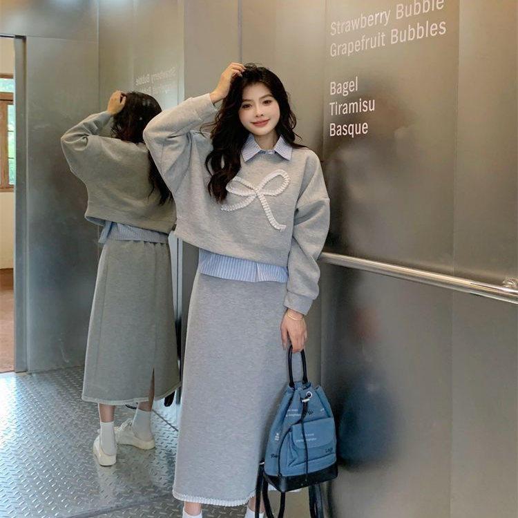 Women s Trendy Faux Two-Piece Hoodie & High-Waist Skirt Set for Early Spring 2026 XL (for 120-140 jin)
Women s Trendy Faux Two-Piece Hoodie & High-Waist Skirt Set for Early Spring 2026 XL (for 120-140 jin)