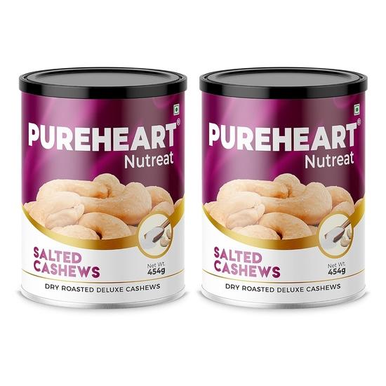 Pureheart Nutreat Roasted Salted Cashews (454 gm, Pack of 2), Flavourful & Crunchy Snack | Rich in Protein & Fiber
Pureheart Nutreat Roasted Salted Cashews (454 gm, Pack of 2), Flavourful & Crunchy Snack | Rich in Protein & Fiber