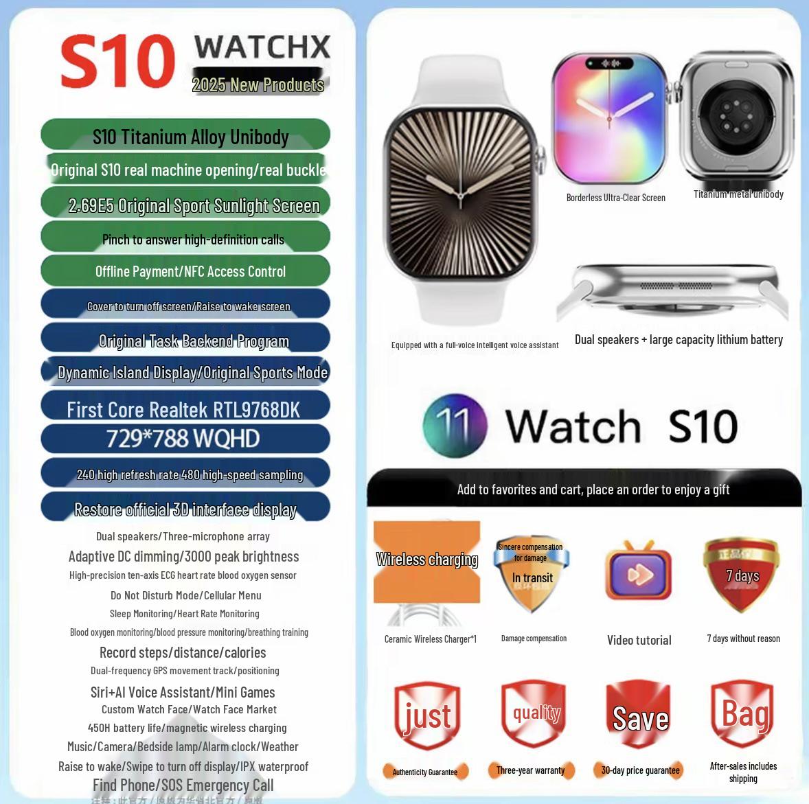 Премиальные тонкие смарт-часы Huaqiangbei S10: Многофункциональный мониторинг здоровья и сна с двойной оплатой NFC
Премиальные тонкие смарт-часы Huaqiangbei S10: Многофункциональный мониторинг здоровья и сна с двойной оплатой NFC