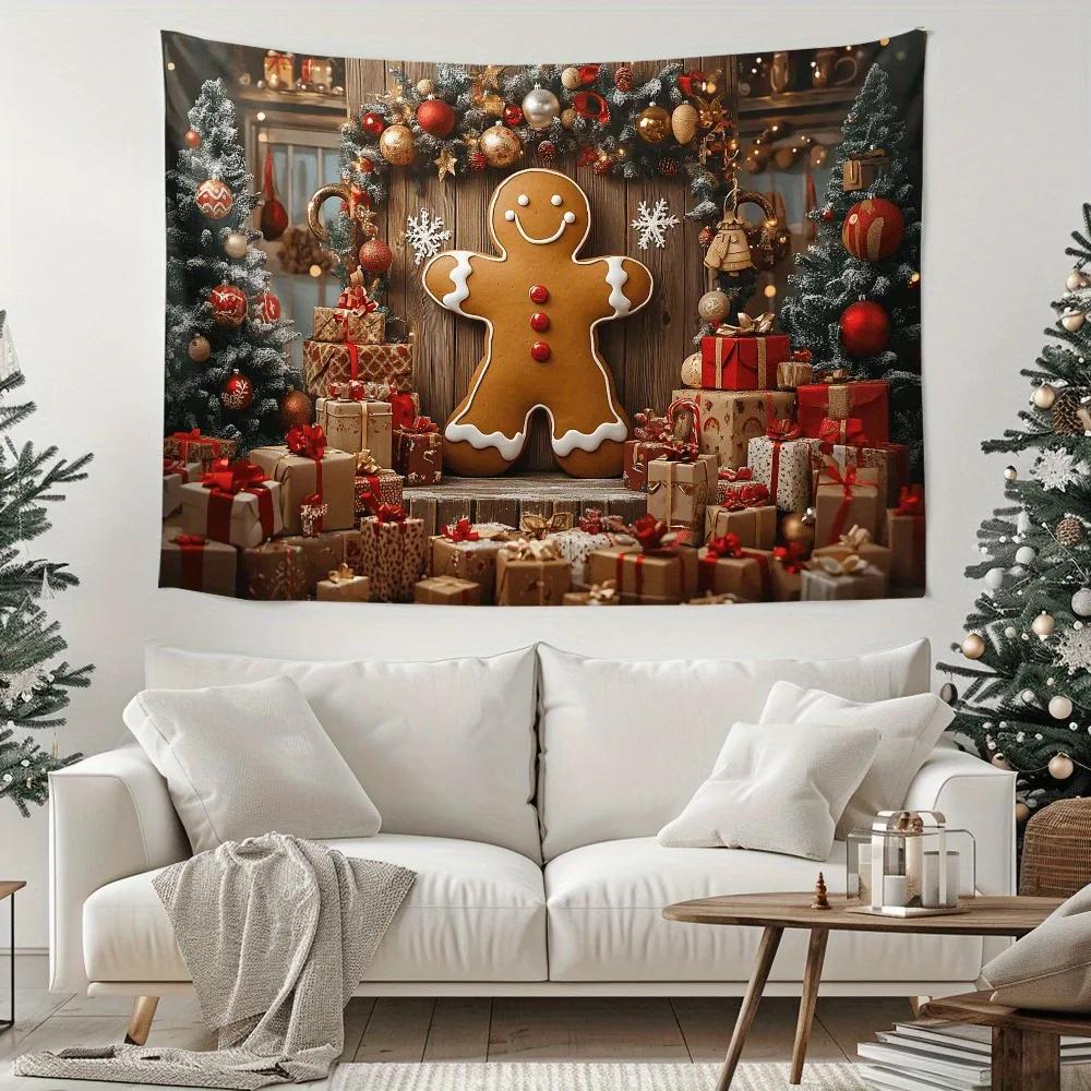 Фоновая ткань для украшения рождественской вечеринки, рождественские пряники и подарочные коробки, гобелен, подходящий для украшения дома и улицы 100x75cm
Фоновая ткань для украшения рождественской вечеринки, рождественские пряники и подарочные коробки, гобелен, подходящий для украшения дома и улицы 100x75cm