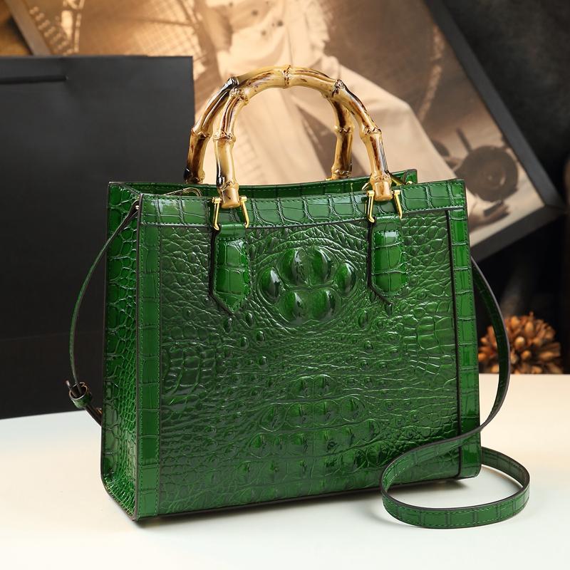 Crocodile Pattern Leather Women s Handbags Real Bamboo Top Handle Portable Tote Bag Mom Tide Shoulder Messenger Bags
Crocodile Pattern Leather Women s Handbags Real Bamboo Top Handle Portable Tote Bag Mom Tide Shoulder Messenger Bags