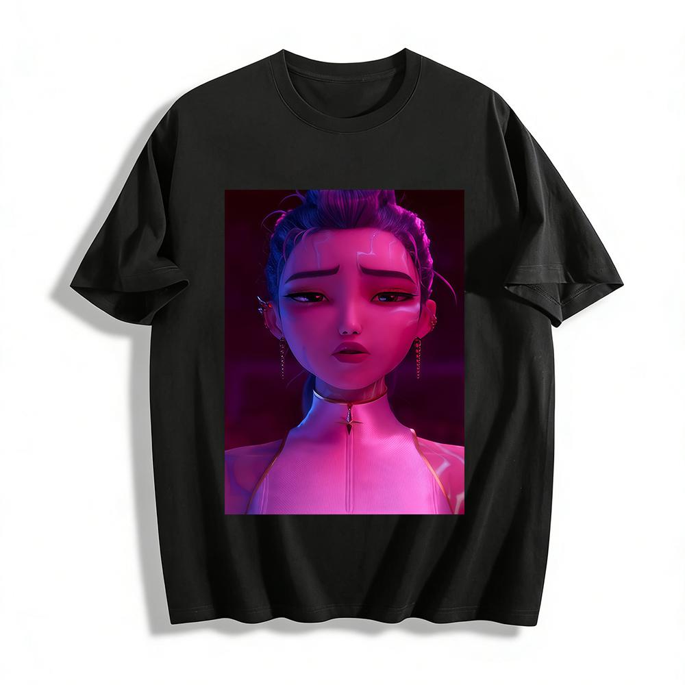 Cyberpunk Style Cool Girl Print Tops Trendy Streetwear Loose Casual Tees with Futuristic Purple Tone Design Pure cotton T-shirt XXS
Cyberpunk Style Cool Girl Print Tops Trendy Streetwear Loose Casual Tees with Futuristic Purple Tone Design Pure cotton T-shirt XXS