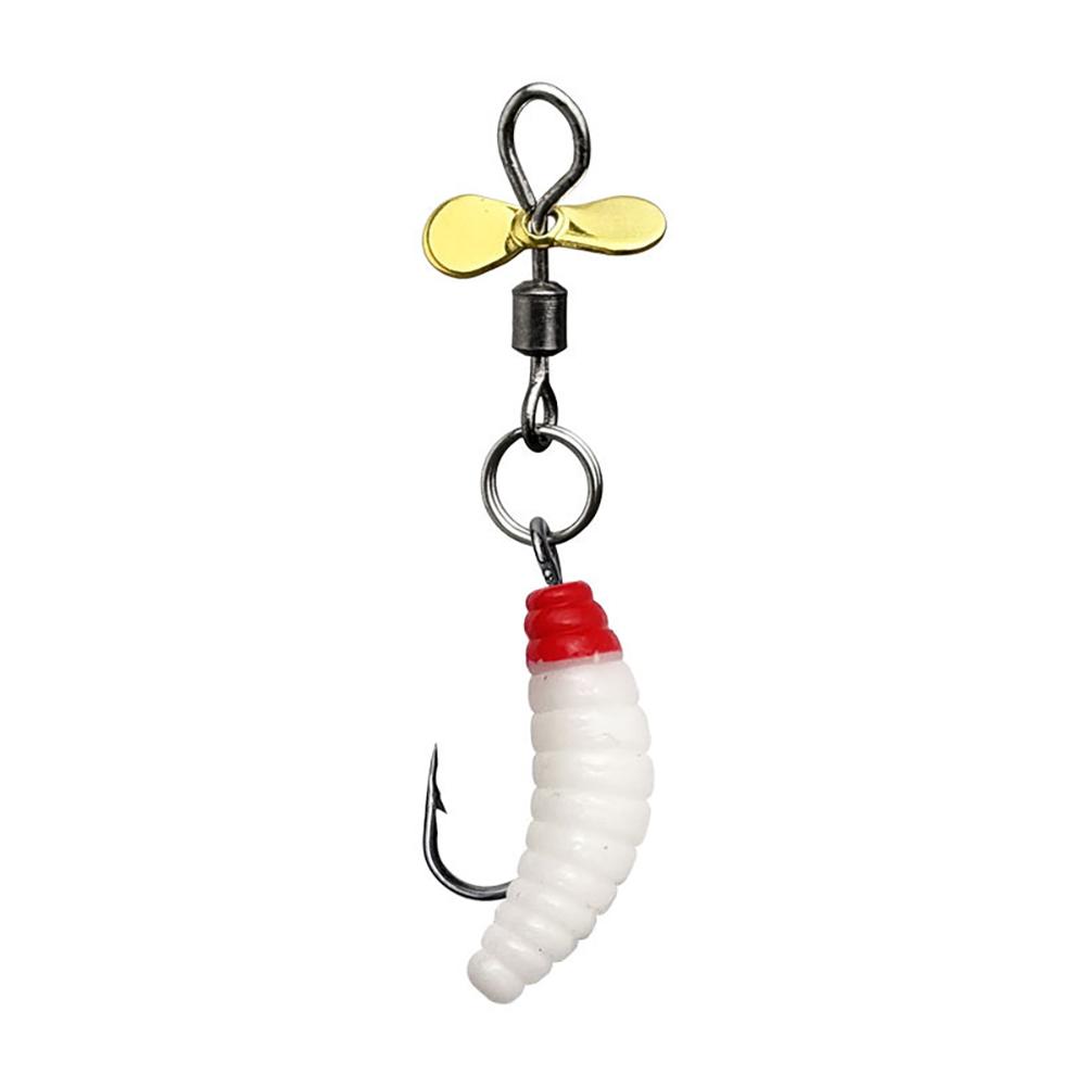 1X Propeller Grub Lure High Rotation Anti-Tangle Realistic Bread Worm Soft Bait Supplies Attracts Trout Tilapia Perch with Flash белый
1X Propeller Grub Lure High Rotation Anti-Tangle Realistic Bread Worm Soft Bait Supplies Attracts Trout Tilapia Perch with Flash белый