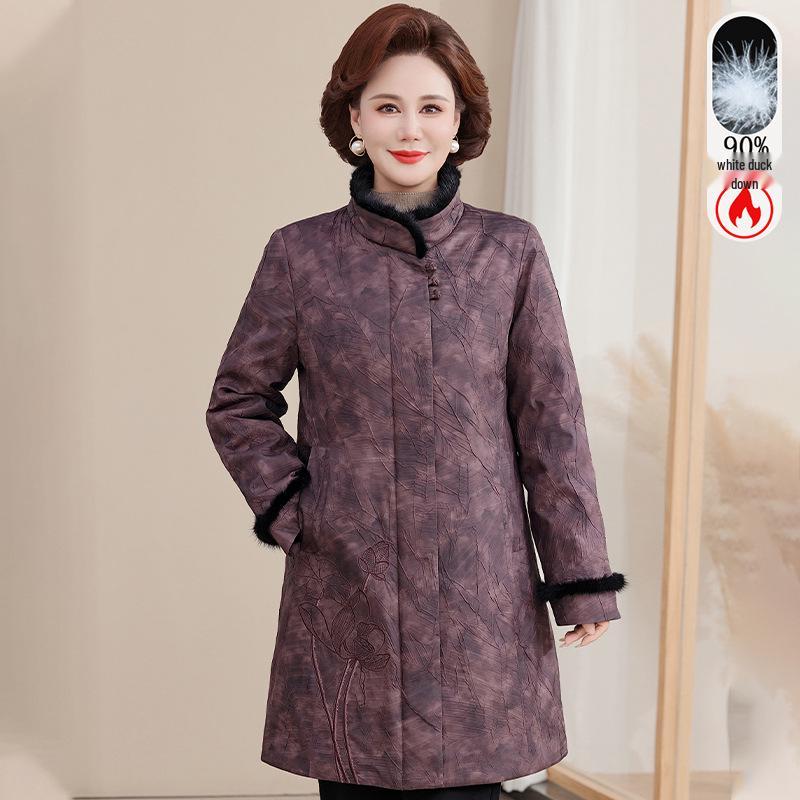 Элегантное женское зимнее длинное пальто на белом утином пуху для женщин среднего и пожилого возраста - 2025 Китайский стиль 6XL (up to 82.5 kg) фиолетовый
Элегантное женское зимнее длинное пальто на белом утином пуху для женщин среднего и пожилого возраста - 2025 Китайский стиль 6XL (up to 82.5 kg) фиолетовый