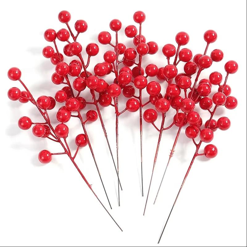 10Pcs Artificial Pine Branches Holly Red Berry Branches For Christmas Tree Diy Desktop Living Room Home Kitchen Gifts Decoration (As shown-19618)-
10Pcs Artificial Pine Branches Holly Red Berry Branches For Christmas Tree Diy Desktop Living Room Home Kitchen Gifts Decoration (As shown-19618)-