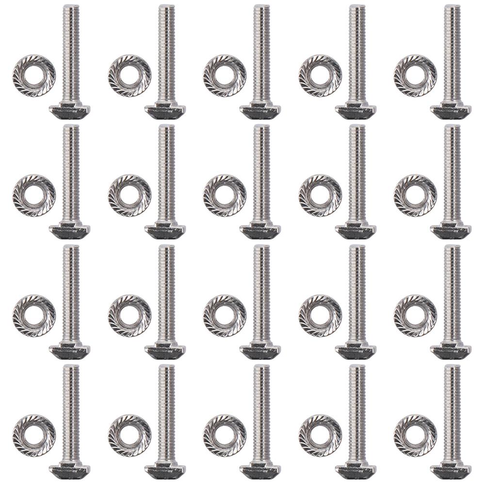 20PCS Carbon Steel T Slot Drop-in Bolt T-Bolt Hammer Head T-Bolt for 20 Series Aluminum Profile M5x16mm-20pcs/Set
20PCS Carbon Steel T Slot Drop-in Bolt T-Bolt Hammer Head T-Bolt for 20 Series Aluminum Profile M5x16mm-20pcs/Set