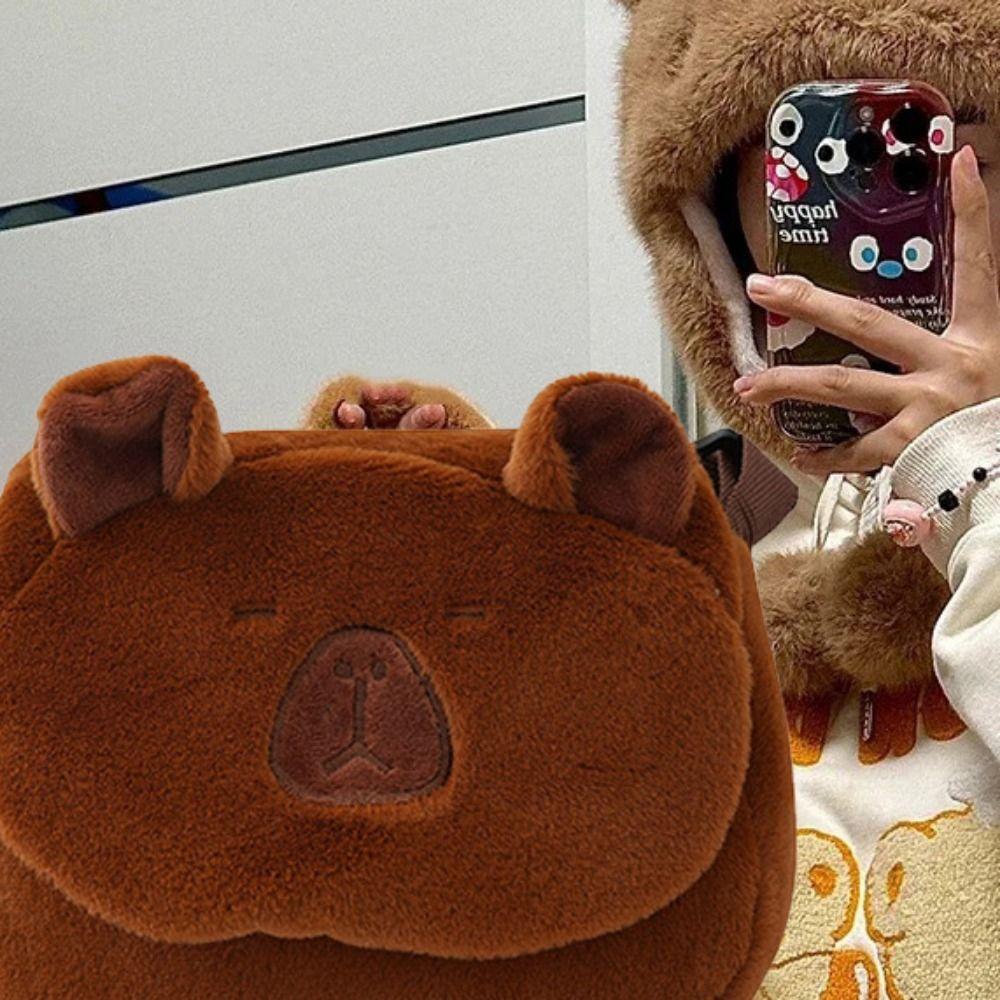 Plush Capybara Capybara Crossbody bag Animal Cartoon Cartoon Shoulder Bag Kids Birthday Gift
Plush Capybara Capybara Crossbody bag Animal Cartoon Cartoon Shoulder Bag Kids Birthday Gift