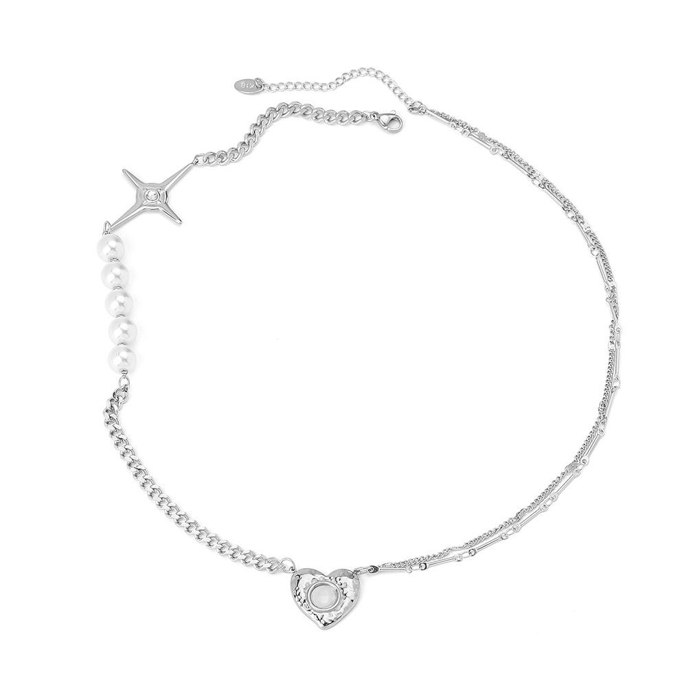 18k Gold Heart Pendant Pearl Necklace - Versatile Women s Trendy Design
18k Gold Heart Pendant Pearl Necklace - Versatile Women s Trendy Design