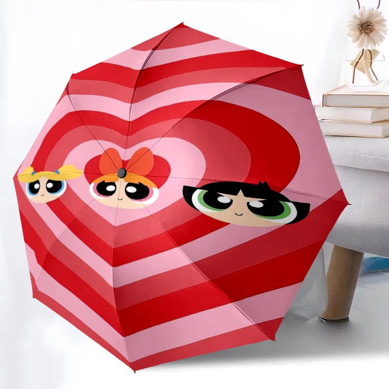 1pc The Powerpuff Girls pattern Umbrella Portable Folding Umbrella Iron Frame Hole Bone Structure Outdoor Home Umbrella
1pc The Powerpuff Girls pattern Umbrella Portable Folding Umbrella Iron Frame Hole Bone Structure Outdoor Home Umbrella
