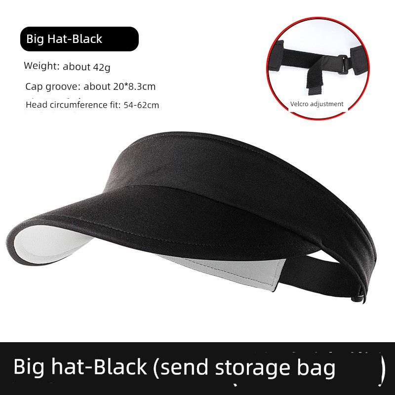 Foldable Women s Running Sunshade Cycling Baseball Topless Hat Big brim A- black One size
Foldable Women s Running Sunshade Cycling Baseball Topless Hat Big brim A- black One size