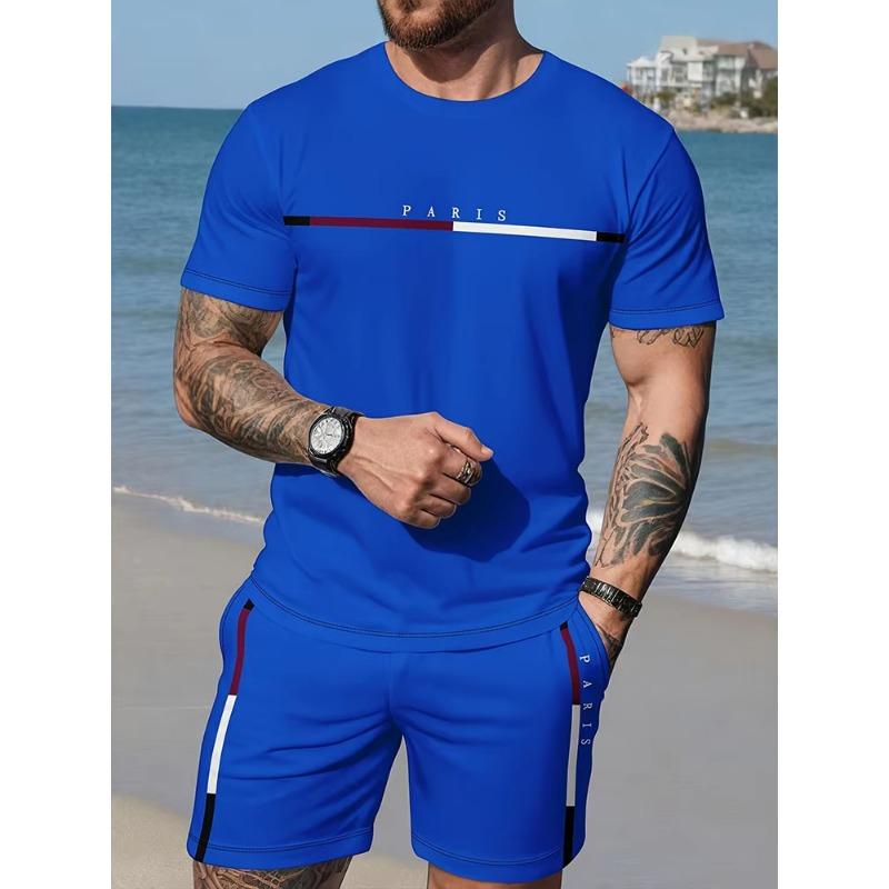 Men s Fashion Sportswear Summer Casual Wear Men s Short Sleeved T-shirt and Shorts Quick Drive Two-piece Set Basic Set M
Men s Fashion Sportswear Summer Casual Wear Men s Short Sleeved T-shirt and Shorts Quick Drive Two-piece Set Basic Set M