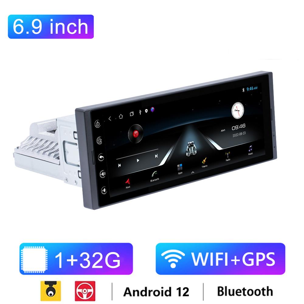 Автомобильный мультимедийный плеер Andriod 12, 1 Din, 6,9 дюйма, GPS-навигация, BT, Wi-Fi, USB, FM, MirrorLink, HD, автомобильное аудио, радио, стерео 1+32
Автомобильный мультимедийный плеер Andriod 12, 1 Din, 6,9 дюйма, GPS-навигация, BT, Wi-Fi, USB, FM, MirrorLink, HD, автомобильное аудио, радио, стерео 1+32