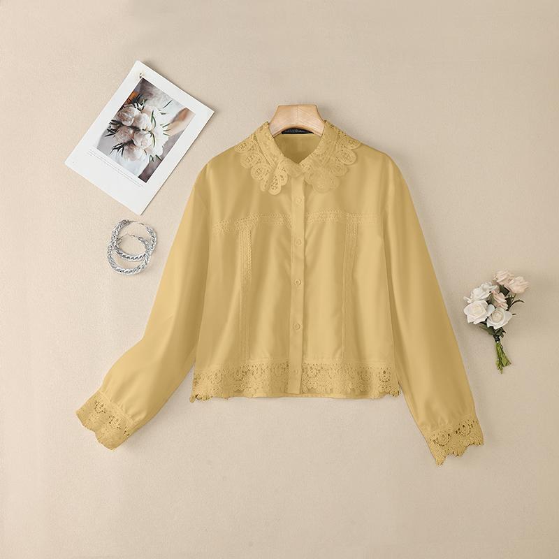 ZANZEA Women Casual Turn Down Collar Long Sleeve Lace Splice Blouse 5XL хакі
ZANZEA Women Casual Turn Down Collar Long Sleeve Lace Splice Blouse 5XL хакі