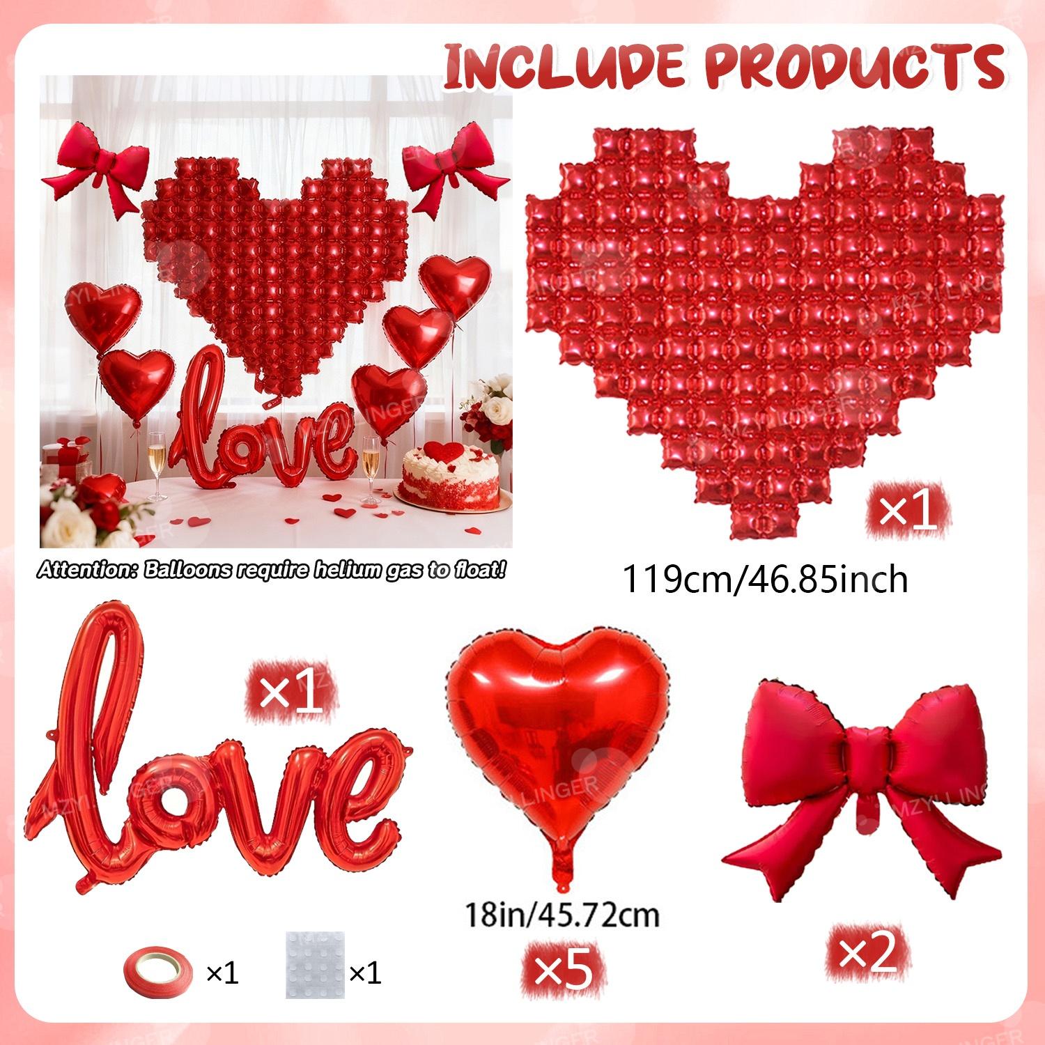 Red heart-shaped wall balloons and bow balloons are used for romantic decoration on Valentine s Day, birthdays, and weddings Other
Red heart-shaped wall balloons and bow balloons are used for romantic decoration on Valentine s Day, birthdays, and weddings Other