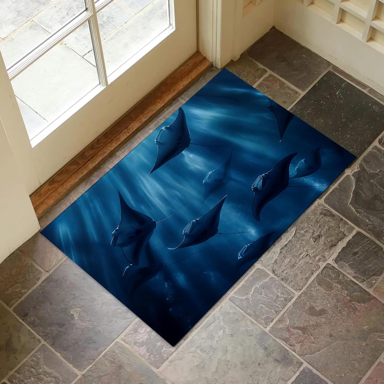 Ocean Stingray Indoor Door Mat for Entryway, 17x29.5 Inch, Underwater Scene Floor Doormat for Home Decor, Non-Slip Rug Mat for L 40x60cm
Ocean Stingray Indoor Door Mat for Entryway, 17x29.5 Inch, Underwater Scene Floor Doormat for Home Decor, Non-Slip Rug Mat for L 40x60cm