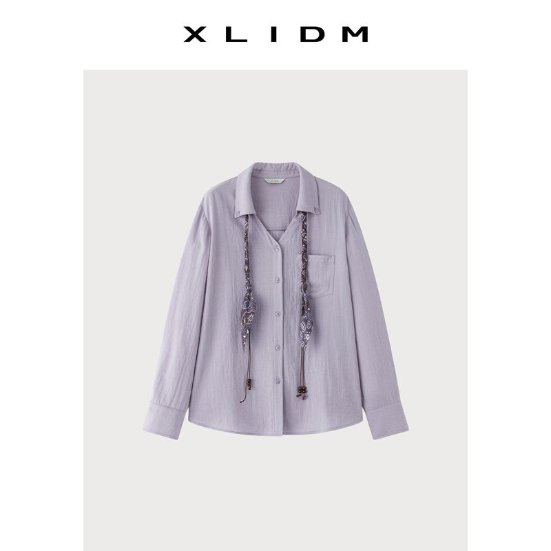 Xiaoli Plus Size Women s Clothing Detachable Tie! New Spring Style Tencel Linen Feel Loose Fit V-Neck Shirt for Women Misty Purple (Spot) L
Xiaoli Plus Size Women s Clothing Detachable Tie! New Spring Style Tencel Linen Feel Loose Fit V-Neck Shirt for Women Misty Purple (Spot) L