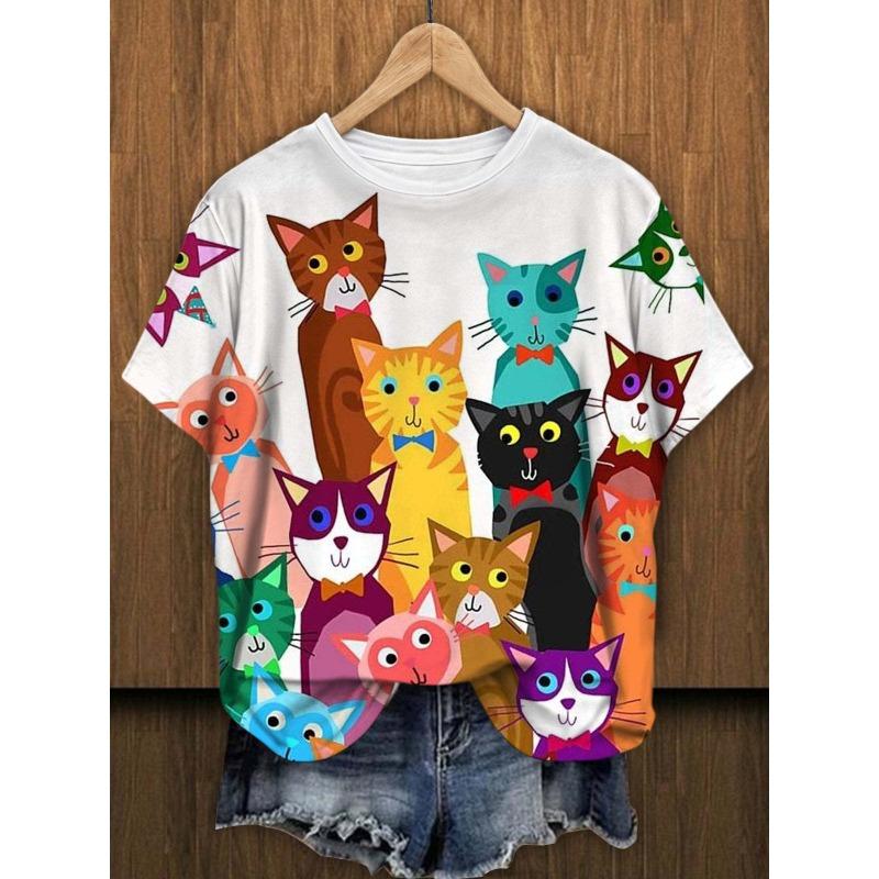 Летняя женская рубашка с принтом теленка, с круглым вырезом и короткими рукавами для поездок на работу, футболки женские XXXL
Летняя женская рубашка с принтом теленка, с круглым вырезом и короткими рукавами для поездок на работу, футболки женские XXXL