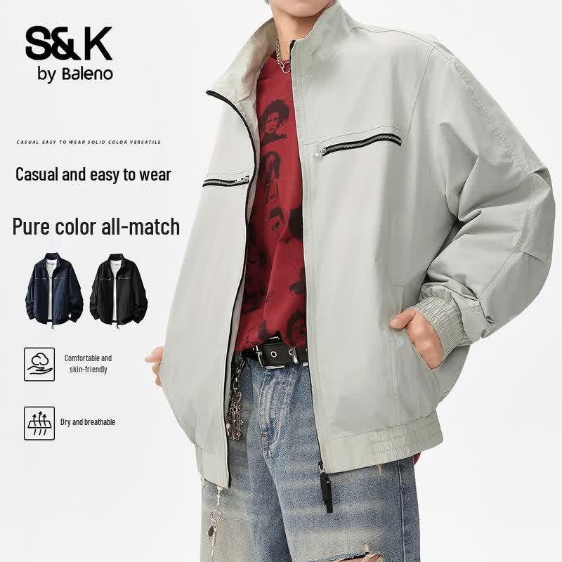 Baleno S&K Men s Stand-Collar Functional Casual Jacket 2XL
Baleno S&K Men s Stand-Collar Functional Casual Jacket 2XL