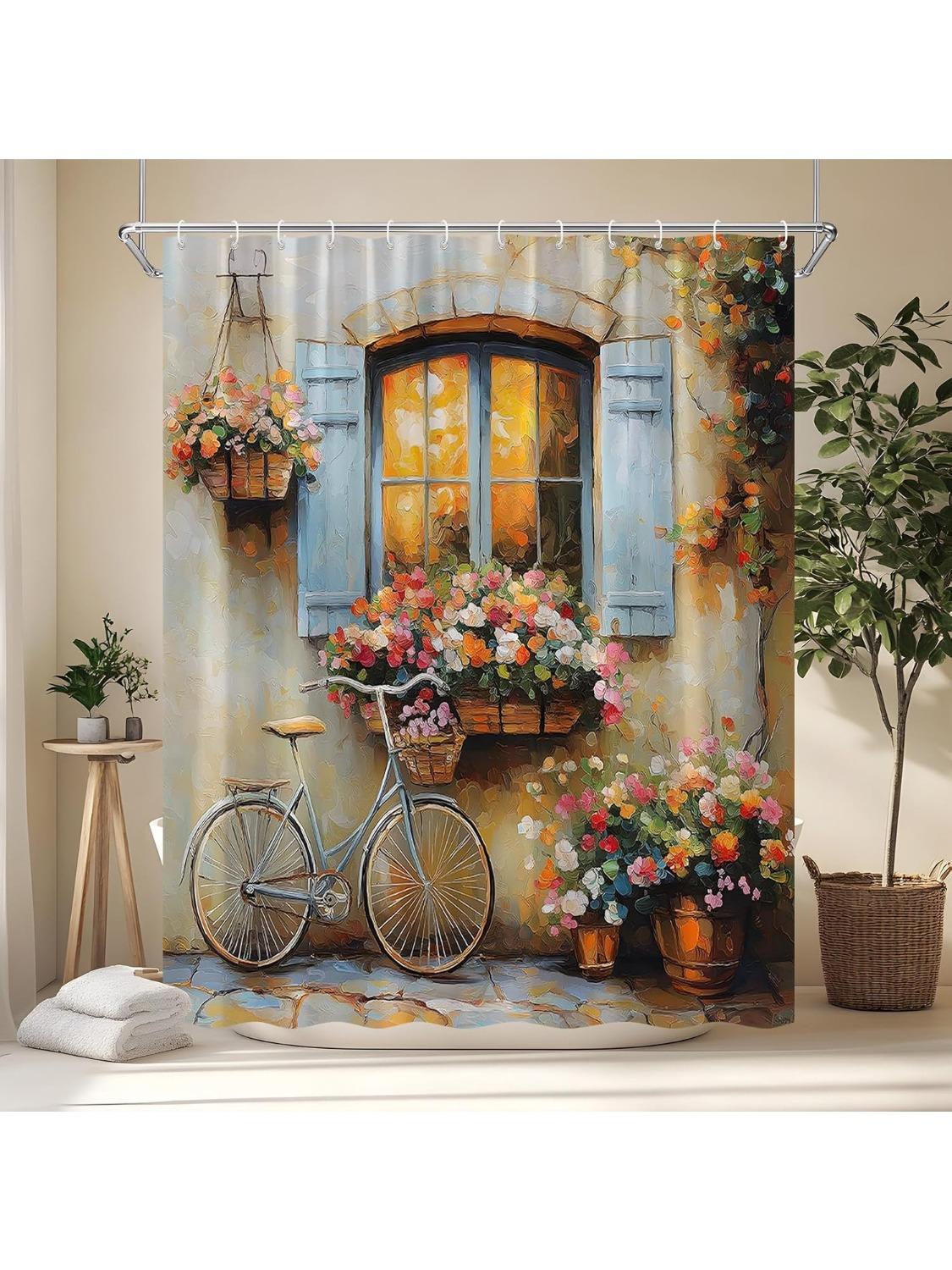 Italian Shower Curtain Tuscany Country Floral Rustic Garden Nature Farmhouse Flower Plant Landscape Romantic Mediterranean W60H190(CM)-1 Pcs
Italian Shower Curtain Tuscany Country Floral Rustic Garden Nature Farmhouse Flower Plant Landscape Romantic Mediterranean W60H190(CM)-1 Pcs