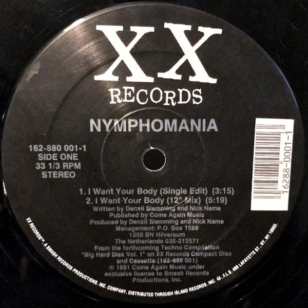 12inch Record NYMPHOMANIA I Want Your Body 162880001 XX Records 1991 Canada Dance Electronica Used
12inch Record NYMPHOMANIA I Want Your Body 162880001 XX Records 1991 Canada Dance Electronica Used
