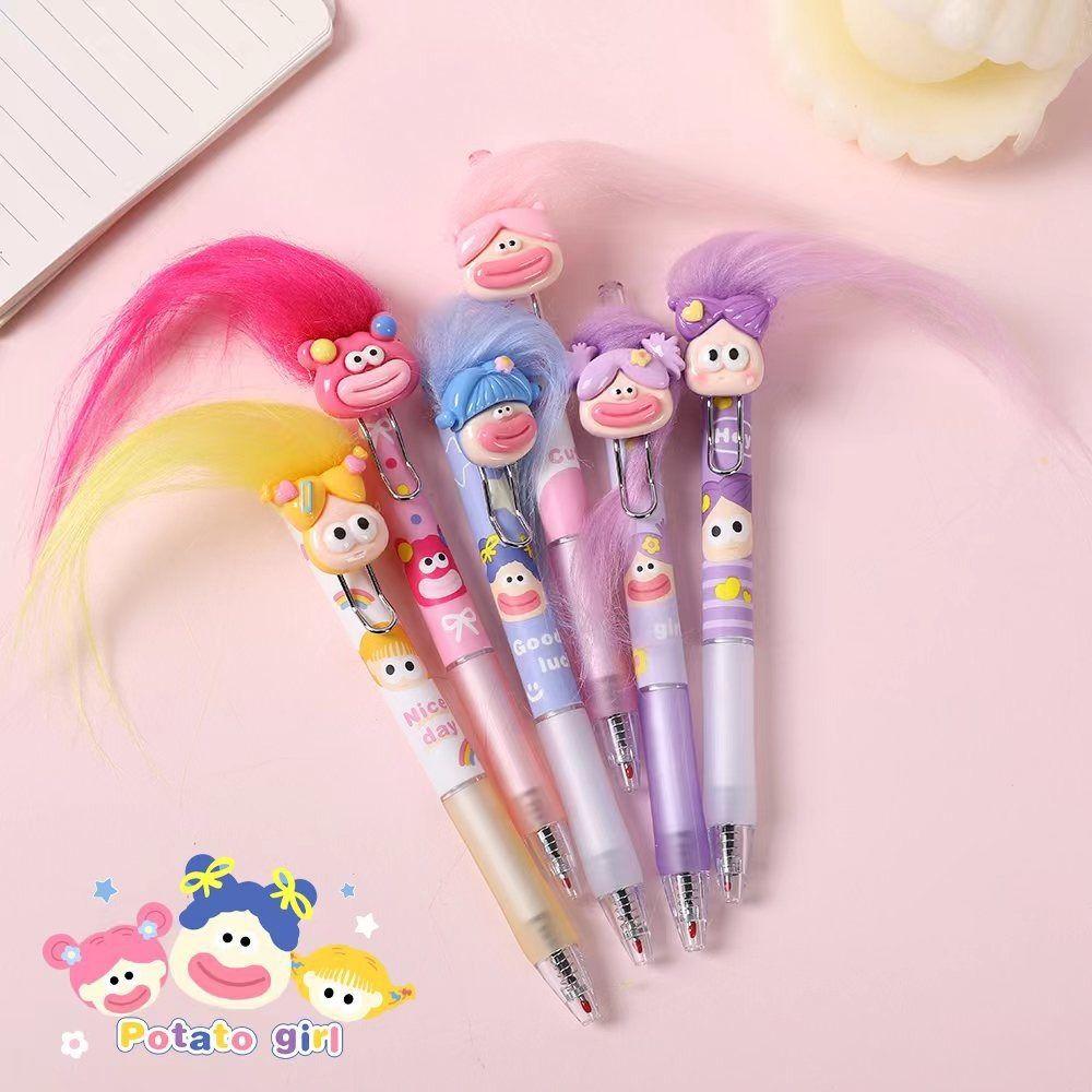 Черные чернила Kawaii Girls Toys Pen ST Head Signature Pen Cute Afro-hair Doll Pen Канцелярские принадлежности
Черные чернила Kawaii Girls Toys Pen ST Head Signature Pen Cute Afro-hair Doll Pen Канцелярские принадлежности
