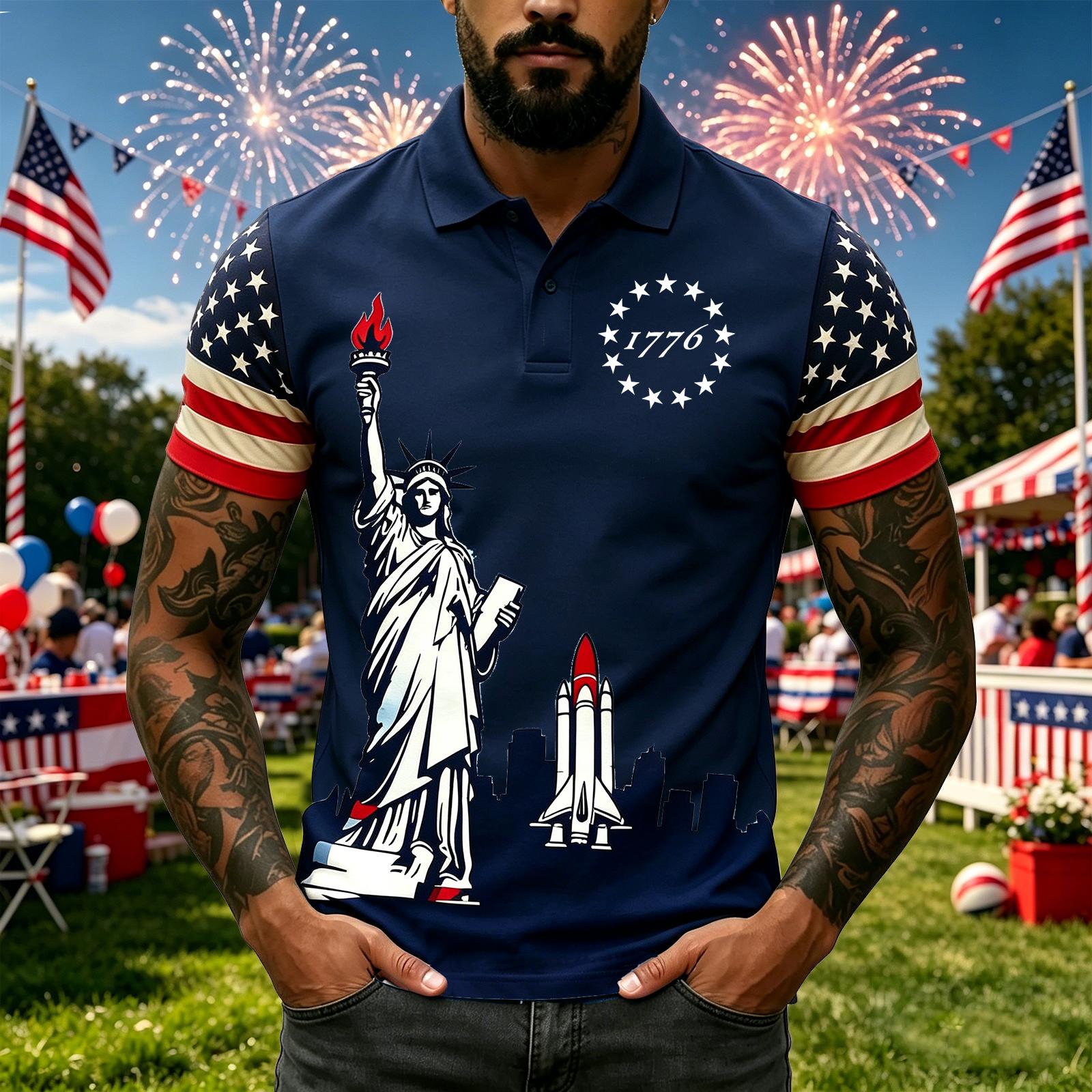 Men s Casual Independence Day Printed Polo Shirt Short Sleeve Lightweight Breathable Comfortable Fit Classic Style XL Темно-синій
Men s Casual Independence Day Printed Polo Shirt Short Sleeve Lightweight Breathable Comfortable Fit Classic Style XL Темно-синій