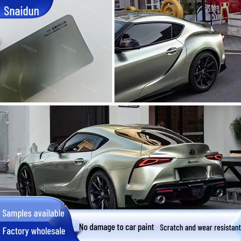 TPU Color-Changing Car Wrap: Invisible Paint Protection, Anti-Scratch, Metallic Sand Gold-Green Sticker Metallic Sand Gold Green
TPU Color-Changing Car Wrap: Invisible Paint Protection, Anti-Scratch, Metallic Sand Gold-Green Sticker Metallic Sand Gold Green