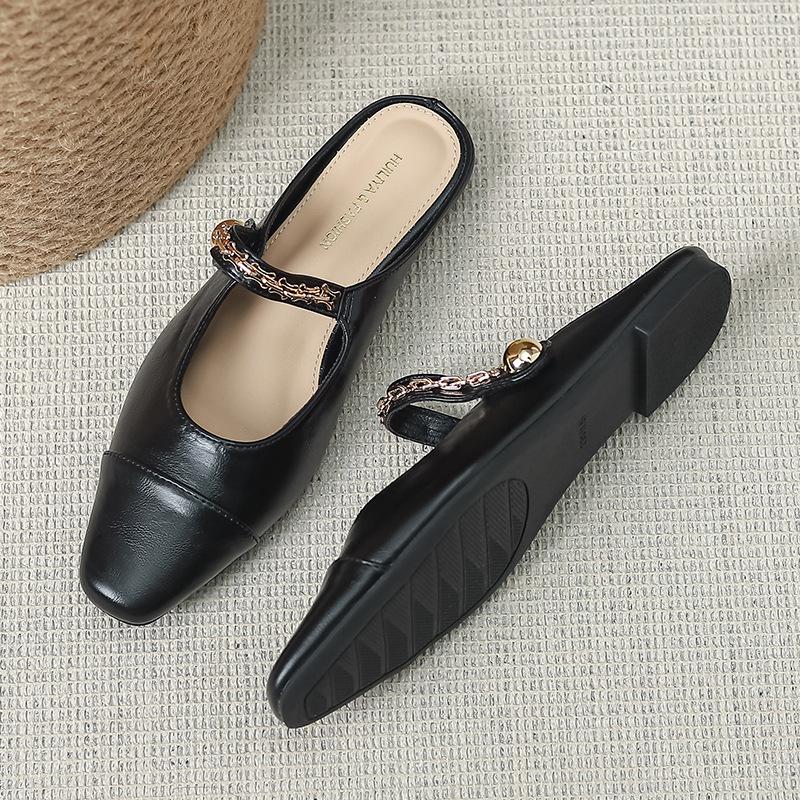 Туфли-мюли женские летние 2025 новые для улицы модные на плоской подошве с одним ремешком без задника W727-13 35 чёрный
Туфли-мюли женские летние 2025 новые для улицы модные на плоской подошве с одним ремешком без задника W727-13 35 чёрный