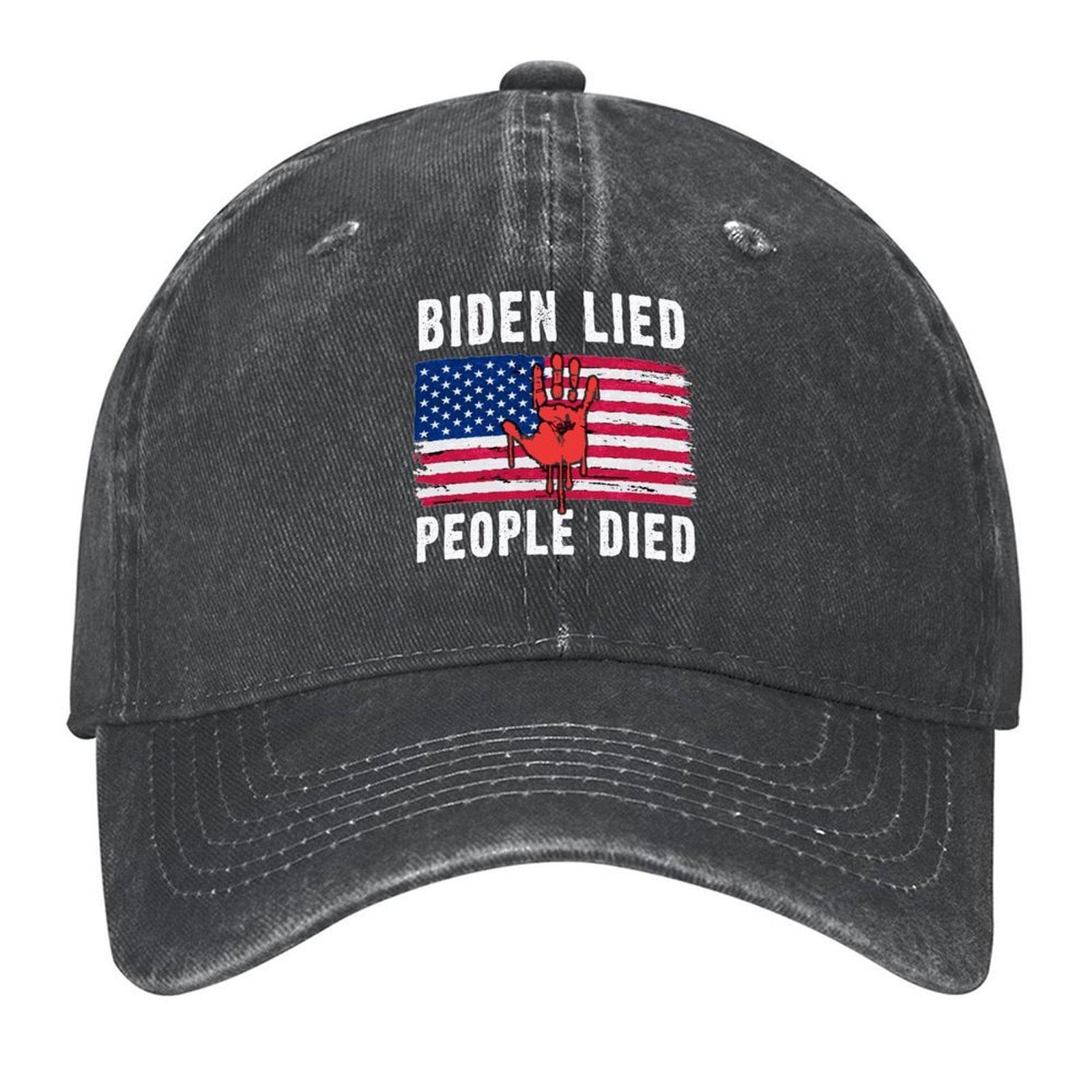Biden Lied People Died USA Flag Impeach biden now Baseball Cap Hip Hop Trucker Hat foam party Hat sun hat Boy Child Womens
Biden Lied People Died USA Flag Impeach biden now Baseball Cap Hip Hop Trucker Hat foam party Hat sun hat Boy Child Womens