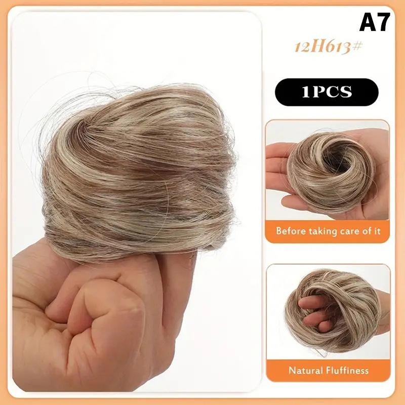 Synthetic Fake Hair Bun Rubber Band Multicolour Clip In On Hair Tail Extension Updo Natural High Ponytail For Women as the picture
Synthetic Fake Hair Bun Rubber Band Multicolour Clip In On Hair Tail Extension Updo Natural High Ponytail For Women as the picture