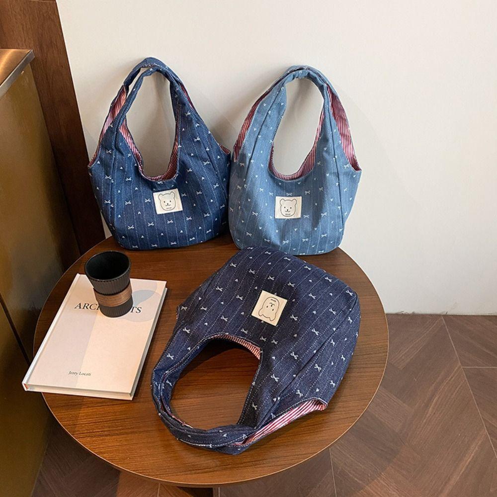 Korean Style Denim Bucket Bag Bowknot Cute Wrist Bag Fashion Denim Bow Handbag Travel світло-синій колір
Korean Style Denim Bucket Bag Bowknot Cute Wrist Bag Fashion Denim Bow Handbag Travel світло-синій колір
