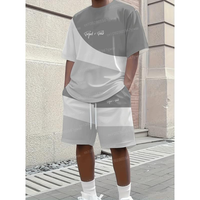 Summer Men Color Blocked Stripes Men s 2 Pieces Set Adult Sportswear Fitness Set Men s Tracksuit 2 Pieces Set Oversized Clothes 6XL
Summer Men Color Blocked Stripes Men s 2 Pieces Set Adult Sportswear Fitness Set Men s Tracksuit 2 Pieces Set Oversized Clothes 6XL