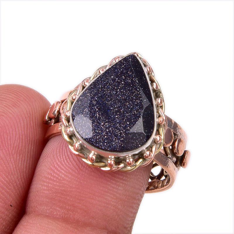 Natural Blue Sunstone Gemstone 925 Solid Sterling Silver TwoTone Ring S.8.5 y2R63
Natural Blue Sunstone Gemstone 925 Solid Sterling Silver TwoTone Ring S.8.5 y2R63
